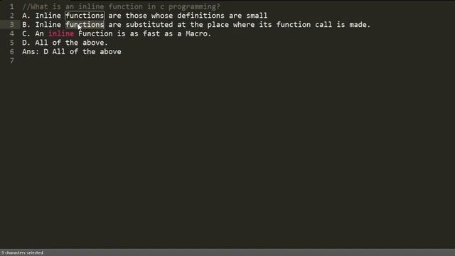 A C Programming question on inline function