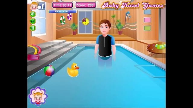 Baby Hazel Swimming Time - Baby Hazel Games To Play - yourchannelkids смотреть онлайн