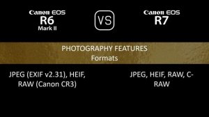 Canon EOS R6 Mark II vs. Canon EOS R7: A Comparison of Specifications