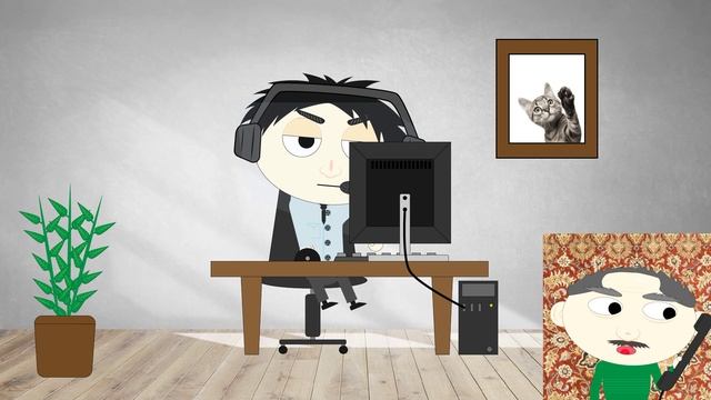 Как работают операторы контакт-центров? Анимация - звонок в банк