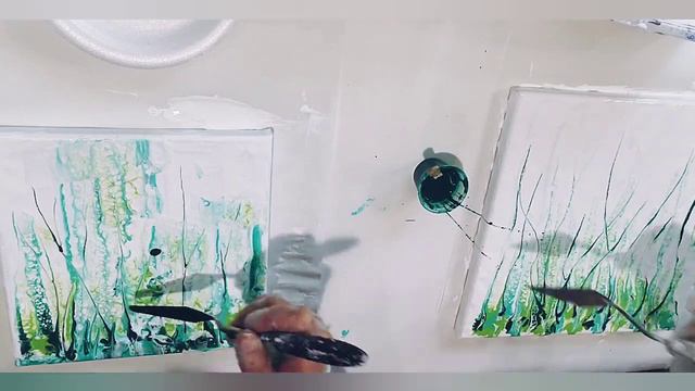 Wing's Lavender Dance/Fluid Acrylic painting/Palette Knife/paint with cotton swab/Rainbow Canvas #2 смотреть онлайн