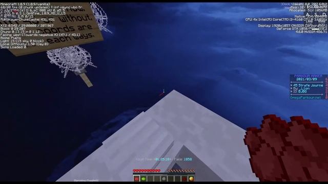 45 strafe journey - minecraft parkour map смотреть онлайн