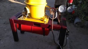 Компрессор из огнетушителя и холодильника