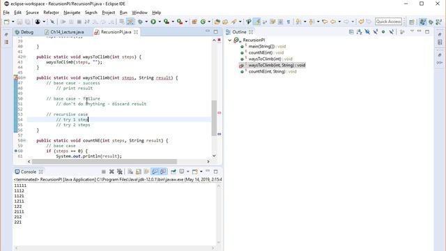 Building Java Programs Chapter 12 Exercise 12.18 waysToClimb смотреть онлайн