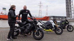 2021 Yamaha MT-09 vs. Kawasaki Z900 vs. Suzuki GSX-S750