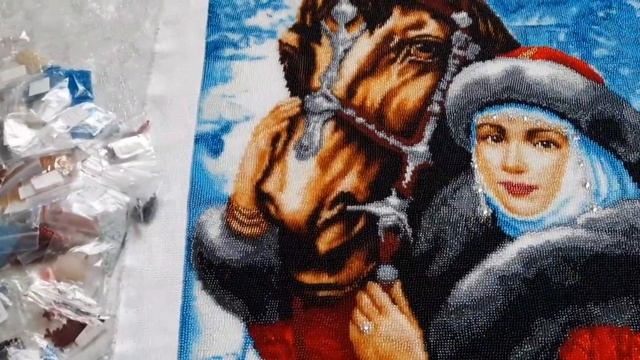 133. Боярышня от Бисерного эксклюзива. Вышитая и оформленная работа. #вышивкабисером #вышивка