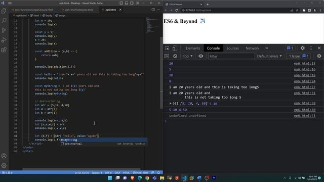 Ep6 - Mastering ES6 Template Strings, Promises, and Async/Await: JavaScript Fundamentals