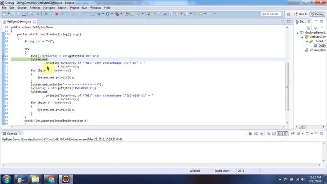 Java String [getBytes(String charsetName) method] | Java Tutorial смотреть онлайн