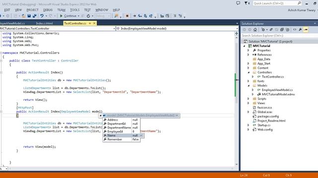 Part 12- Server Side and Client Side Validation in ASP.NET MVC