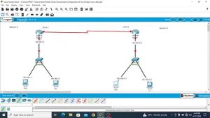 Configuring Two Routers with Switch in #Cisco Packet Tracer