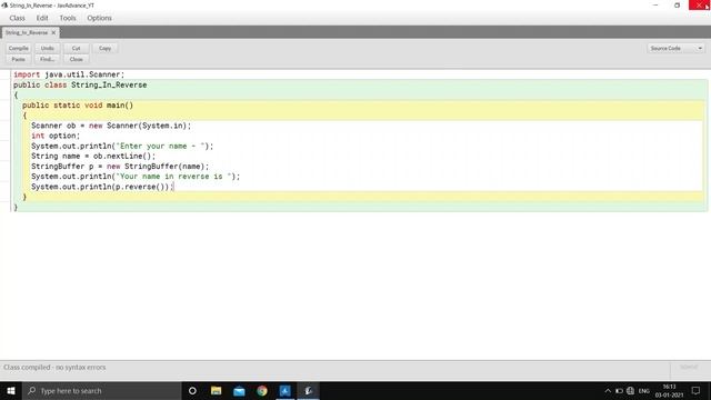 How to reverse a String or name in Java смотреть онлайн
