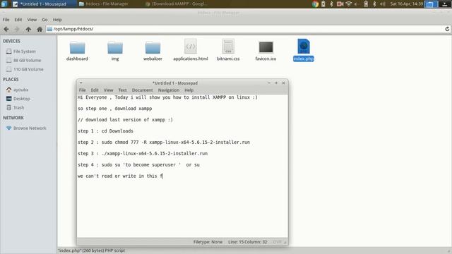 How to Install XAMPP for Linux in Ubuntu,Mint, and Derivatives (2016) смотреть онлайн