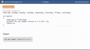 15- C programming -  Enumeration - محمد يوسف