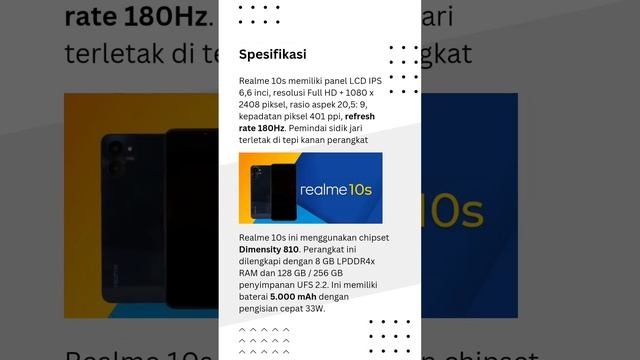 Realme 10s Dirilis Dengan Processor Dimensity 810