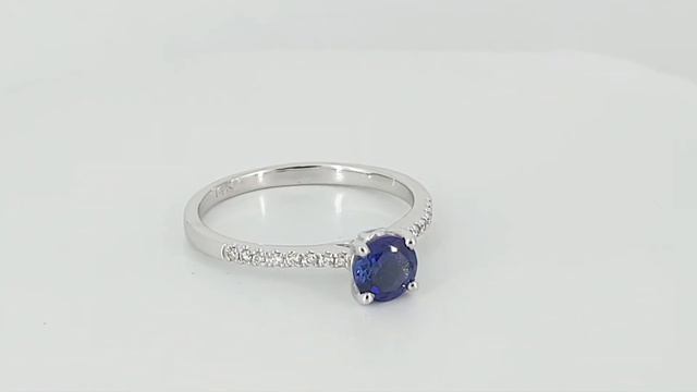 14k White Gold Diamond Sapphire Ring смотреть онлайн