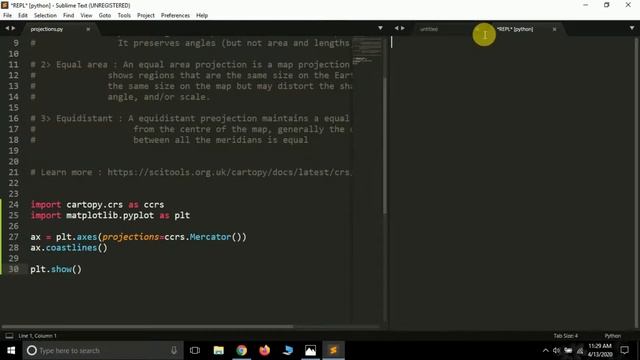 Understanding map projections | python | #pyGuru смотреть онлайн