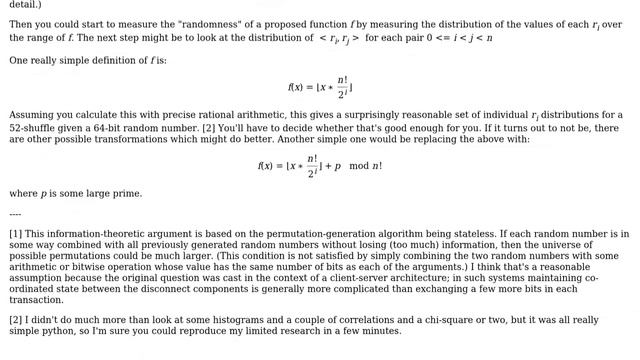 Computer Science: Best random permutation employing only one random number (3 Solutions!!) смотреть онлайн