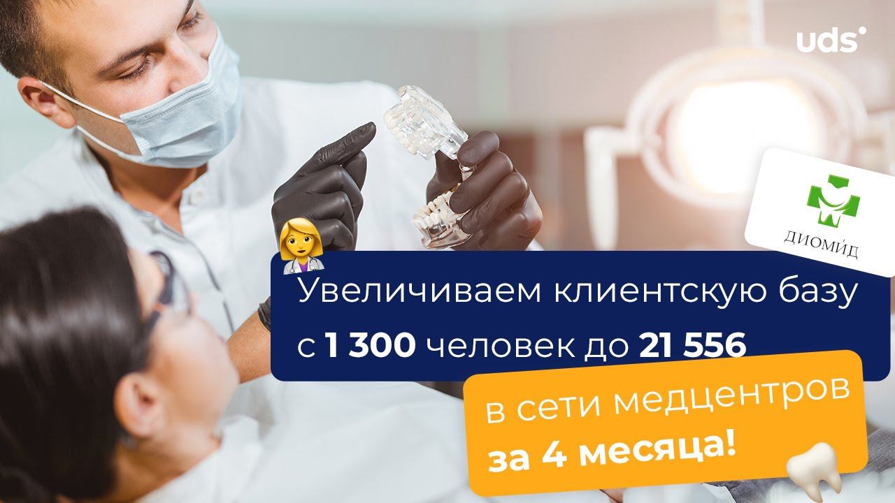 СЕТЬ МЕДЦЕНТРОВ: Увеличиваем клиентскую базу с 1 300 человек до 21 556  за 4 месяца!