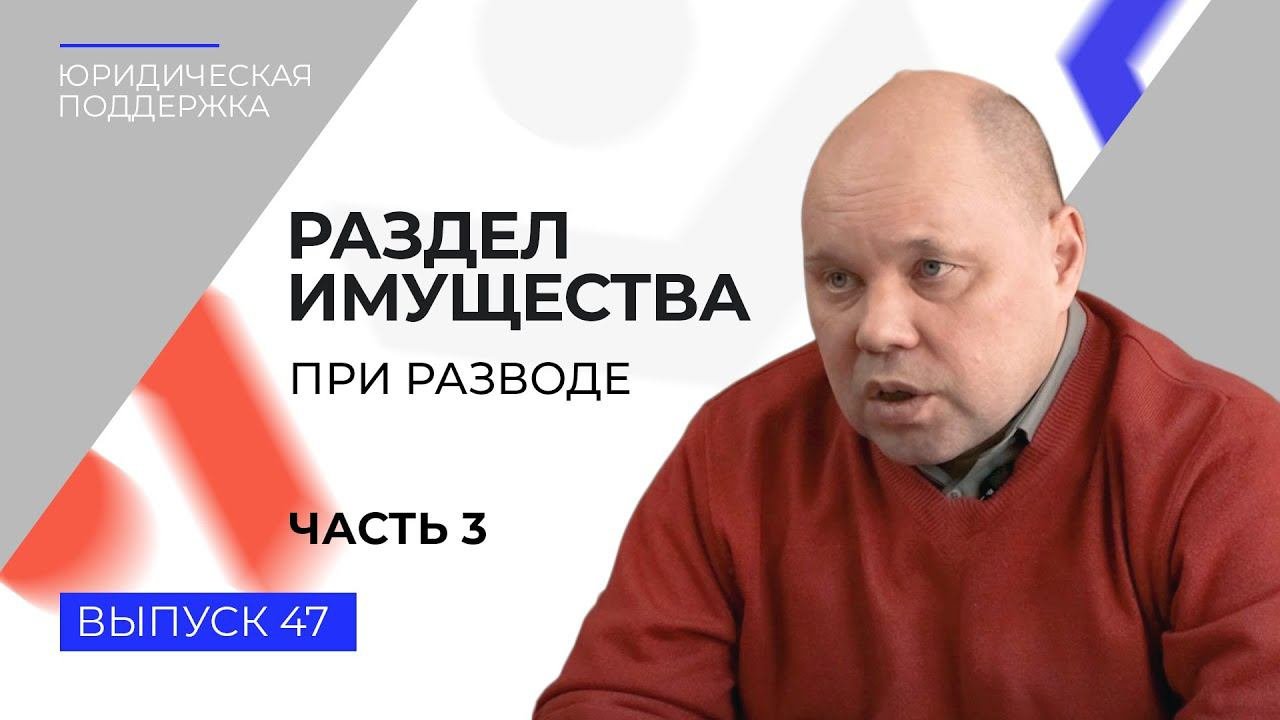 Юридическая поддержка. Выпуск 47. Раздел имущества при разводе. Общие положения (часть 3)