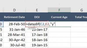 how to calculate retirement date in Excel