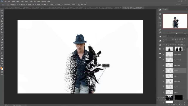 Crow dispersion effect | Photoshop tutorial смотреть онлайн