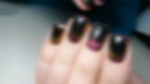 Маникюр. Гель-лак, кошачий глаз.