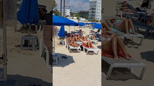 Кипр. Пляж. Нисси бич. Cyprus. Nissi Beach.