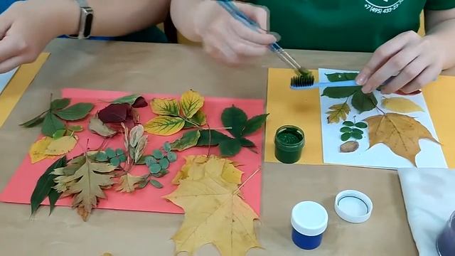 Шедевры из шкафа. Осенняя открытка в нетрадиционной технике "набрызг" смотреть онлайн