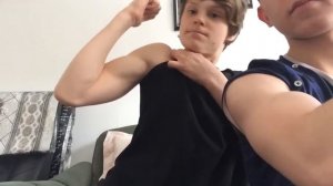 12 Year Old  Boys Flexing