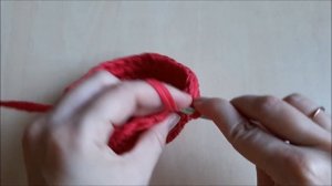 Столбик без накида в раскол на воздушной петле. Удлиненный столбик без накида