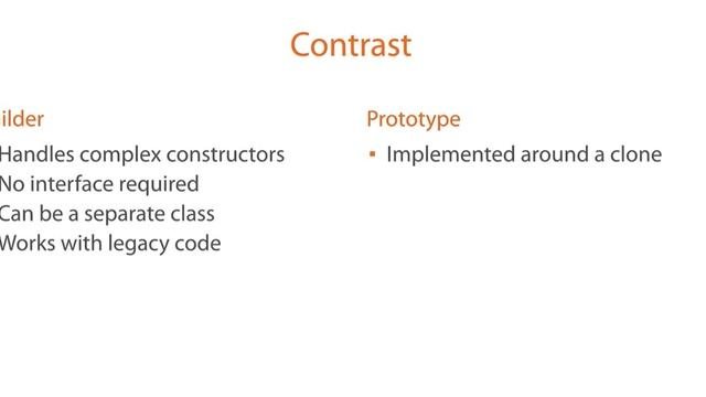 Builder Pattern Vs Prototype Pattern