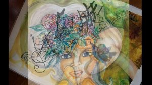 Mixed Media Decoupage, Watercolor, Acrylic Goddess Series - Gallery Picked up