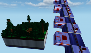 Показываю, как создавалась часть биома "еловый лес" / Minecraft