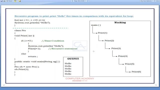 Recursion in Java  ( PART-1 ) | Recursive Function | Java | Class 11th | class 12th | ISC