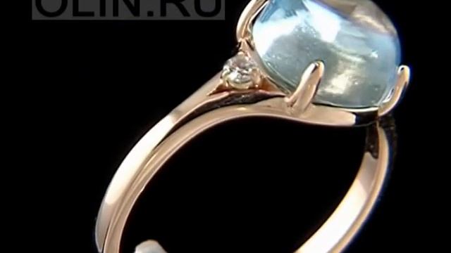 Золотое кольцо с кабошоном топаза или аметиста смотреть онлайн