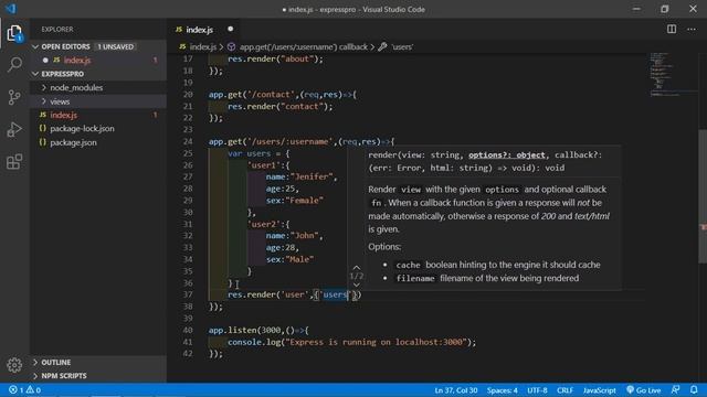 Node JS Tutorial - Route Parameters