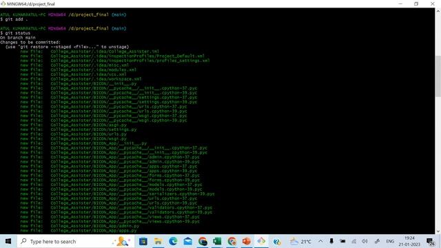 Full Stack Development: Working with Git & GitHub(In Windows)