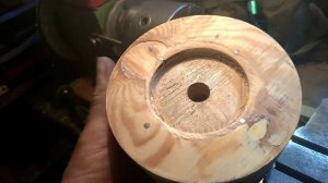 Проточка ведущего шкива из фанеры, для гриндера