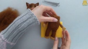 Валяние кота на каркасе ♥ Сухое валяние Мастер-Класс ♥ Kate_Crochetka