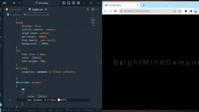 How to Add Text Light Effects on Your Website or page (2023) || @BrightMindCampus смотреть онлайн
