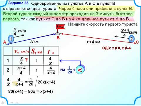 8 класс. Задача на движение туристов