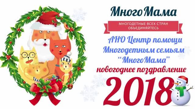 Новогоднее поздравление президента АНО ЦПМС _МногоМама_ Контаревой Алины Михайловны (2018)