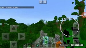 Заряженный молнией Крипер в Minecraft PE