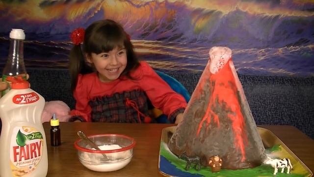 Извержение вулкана. Опыт для детей в домашних условиях Детское творчество с детьми для детей