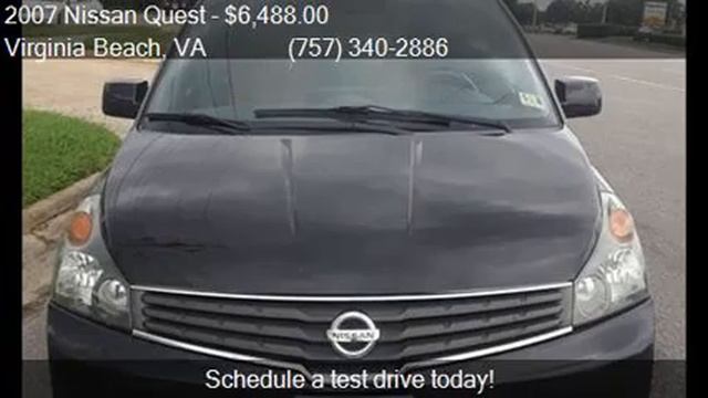 2007 Nissan Quest 3.5 SE 4dr Mini Van for sale in Virginia B смотреть онлайн