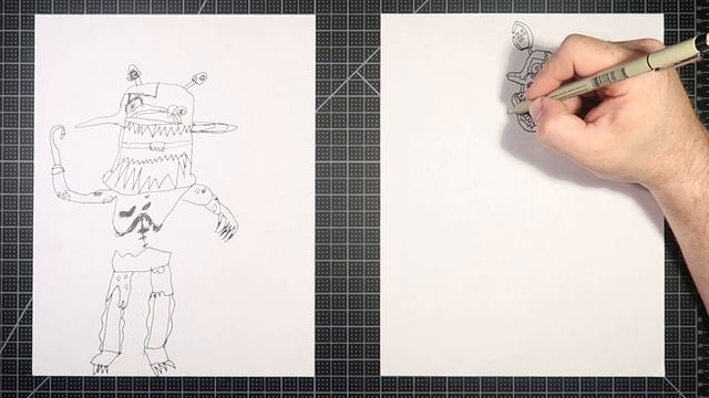 How to draw Nightmare Foxy FNaF