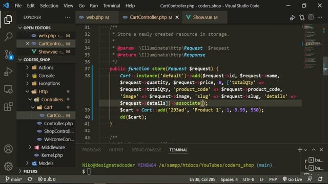 Laravel E-commerce: [10] Laravel Shopping Cart