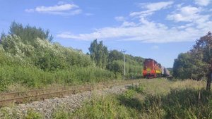 Тепловоз ЧМЭ3-2576 с пригородным поездом Владимир - Тумская