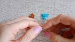 Полосатое колечко из бисера для начинающих в технике мозаичное плетение