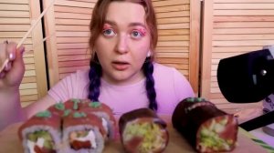 АСМР ИТИНГ РОЛЛОВ ?? Мои ошибки в жизни ? ASMR SUSHI eating | mukbang | мукбанг